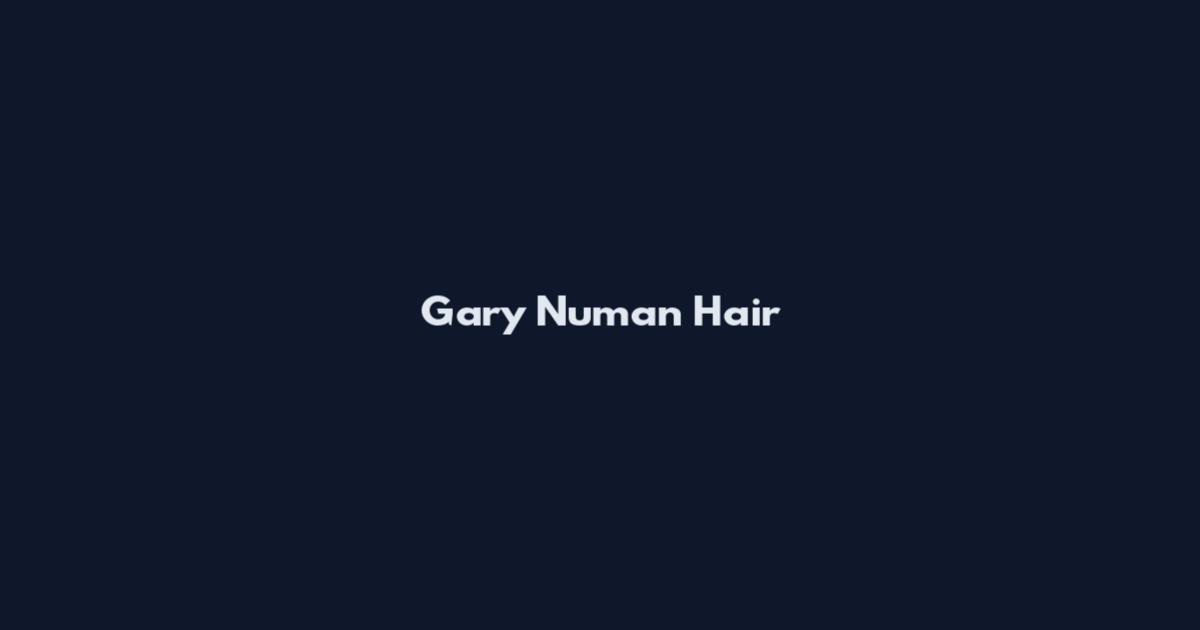 Gary Numan Hair