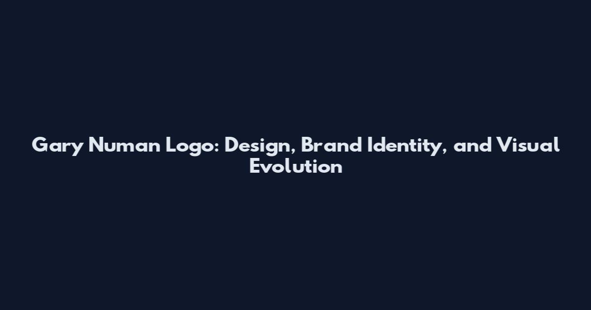 Gary Numan Logo: Design, Brand Identity, and Visual Evolution