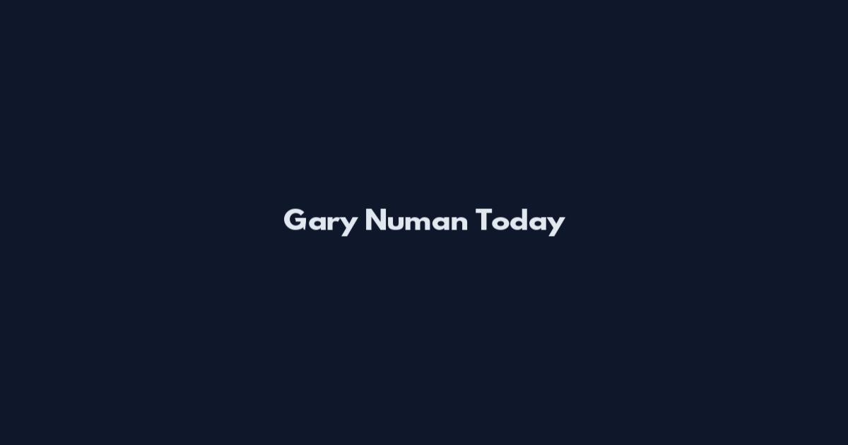 Gary Numan Today