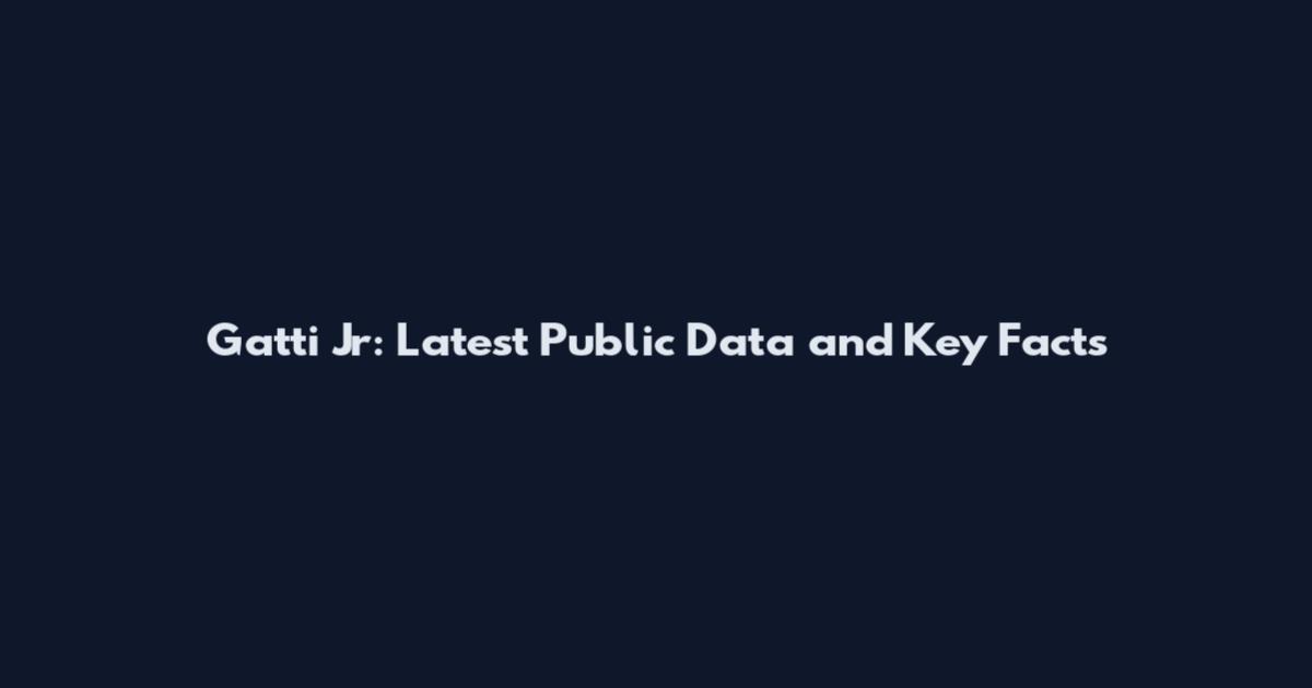 Gatti Jr: Latest Public Data and Key Facts
