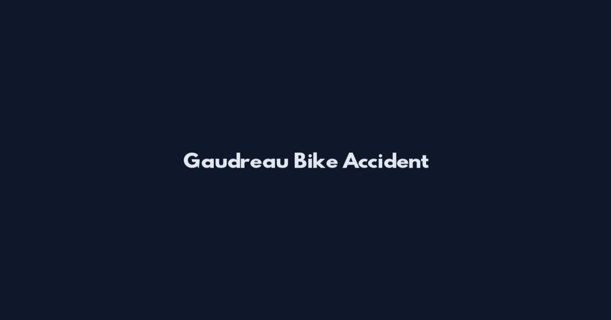 Gaudreau Bike Accident
