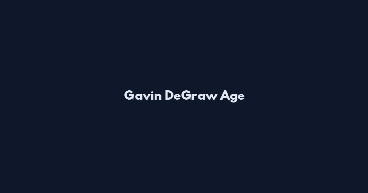 Gavin DeGraw Age