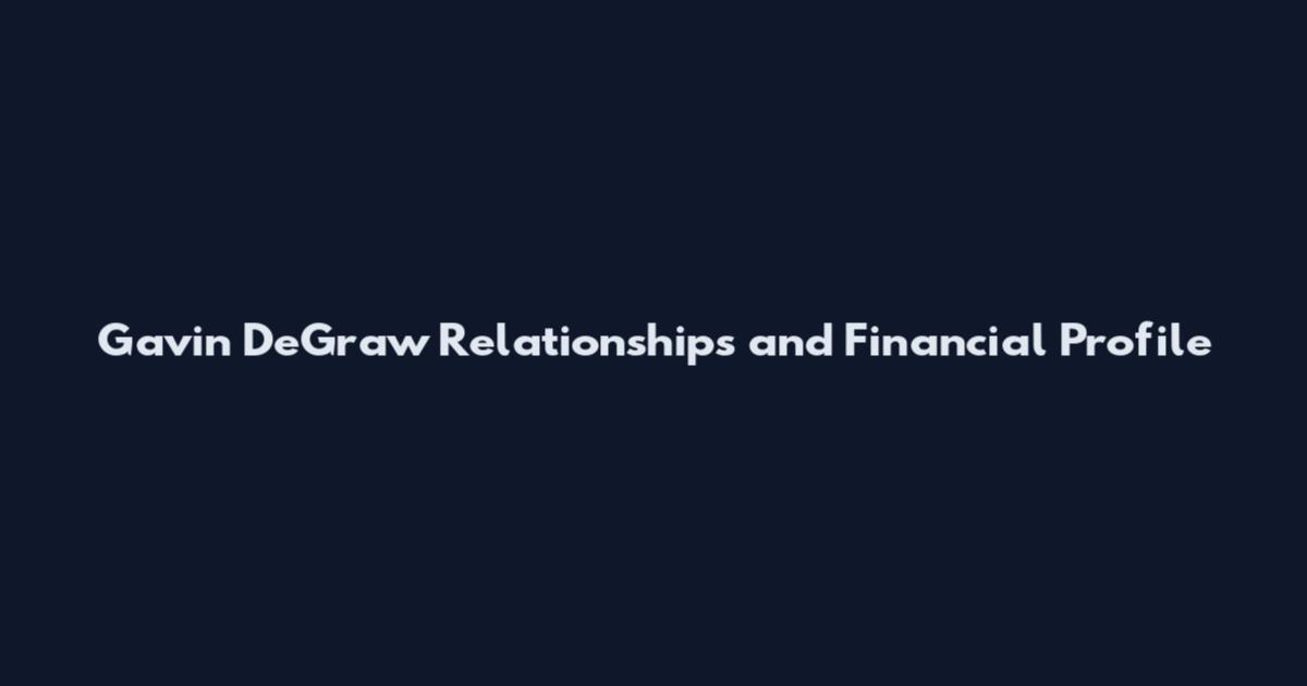 Gavin DeGraw Relationships and Financial Profile