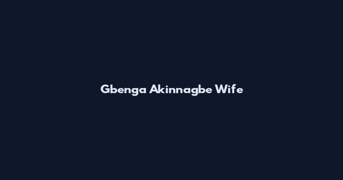 Gbenga Akinnagbe Wife