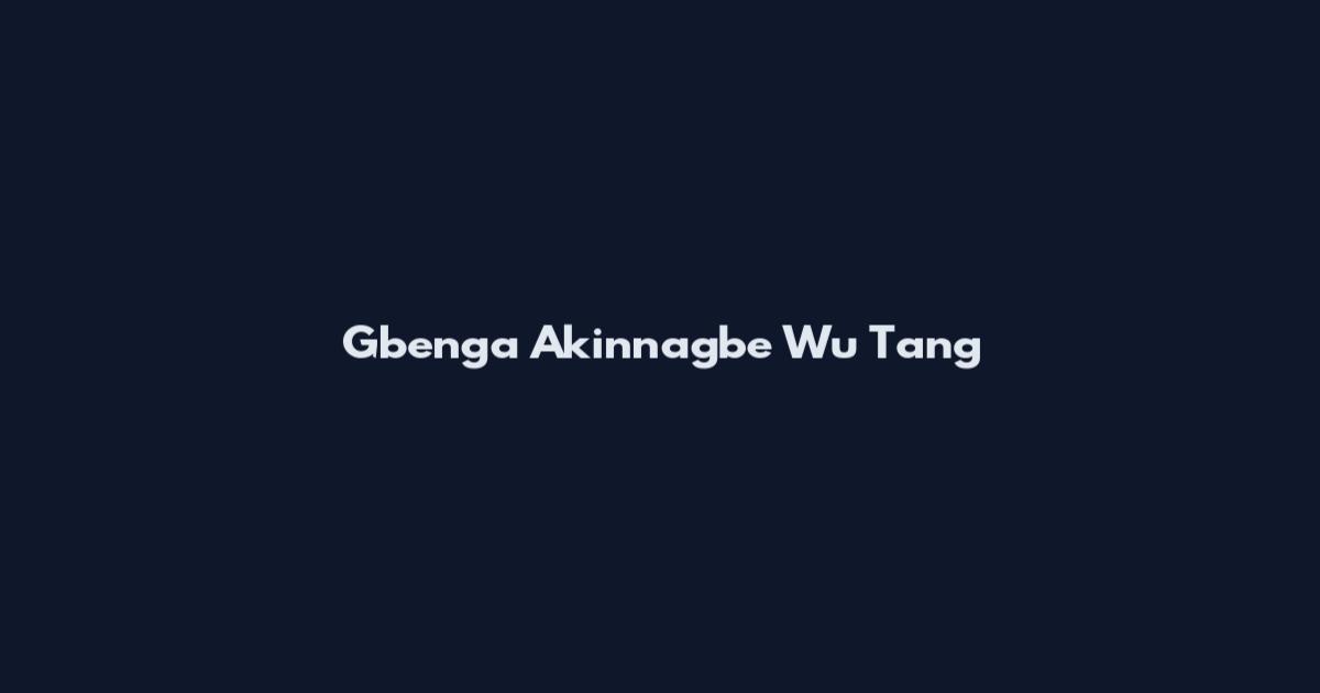 Gbenga Akinnagbe Wu Tang