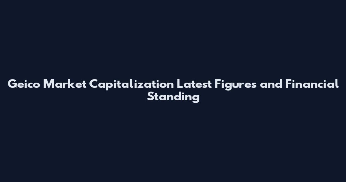 Geico Market Capitalization Latest Figures and Financial Standing