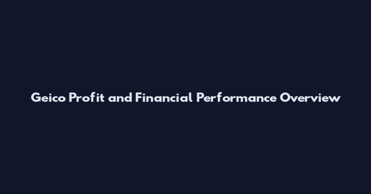 Geico Profit and Financial Performance Overview