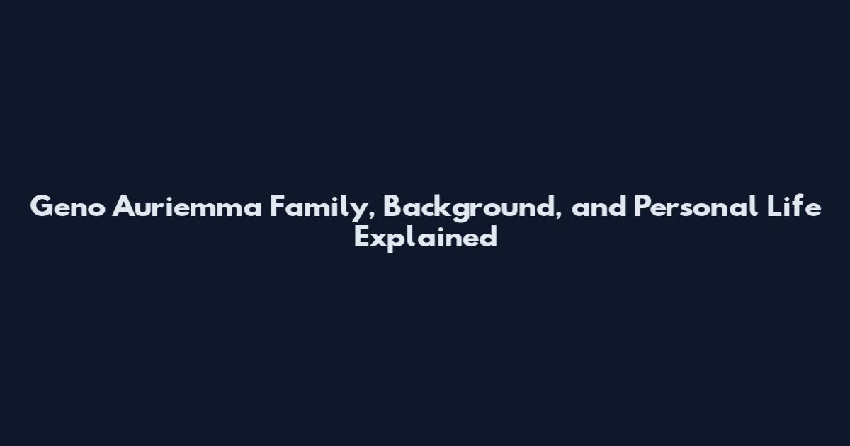 Geno Auriemma Family, Background, and Personal Life Explained