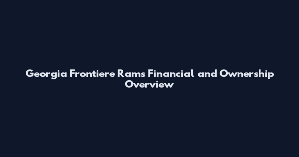 Georgia Frontiere Rams Financial and Ownership Overview