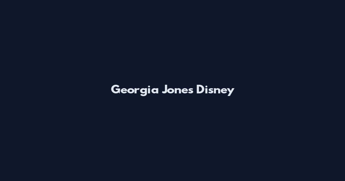 Georgia Jones Disney