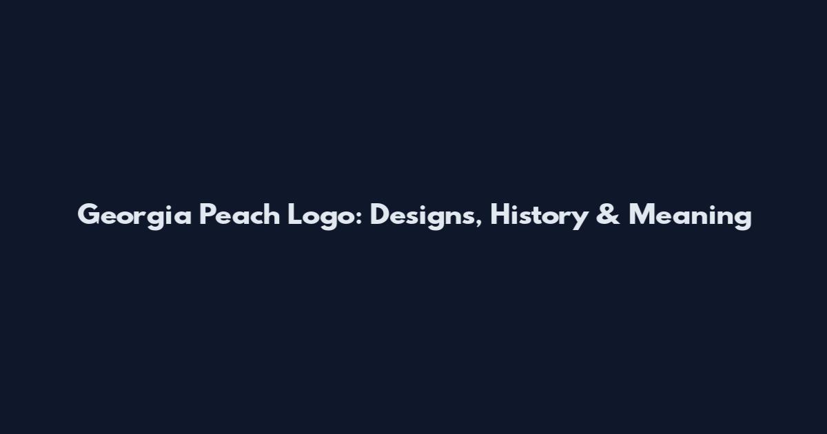 Georgia Peach Logo: Designs, History & Meaning