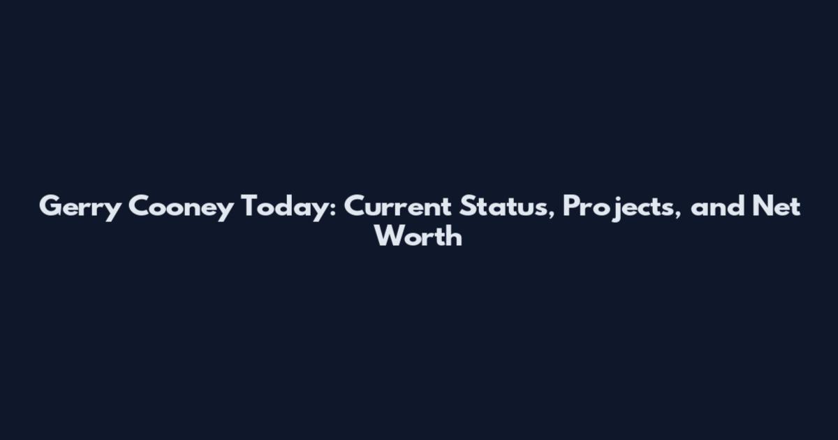 Gerry Cooney Today: Current Status, Projects, and Net Worth