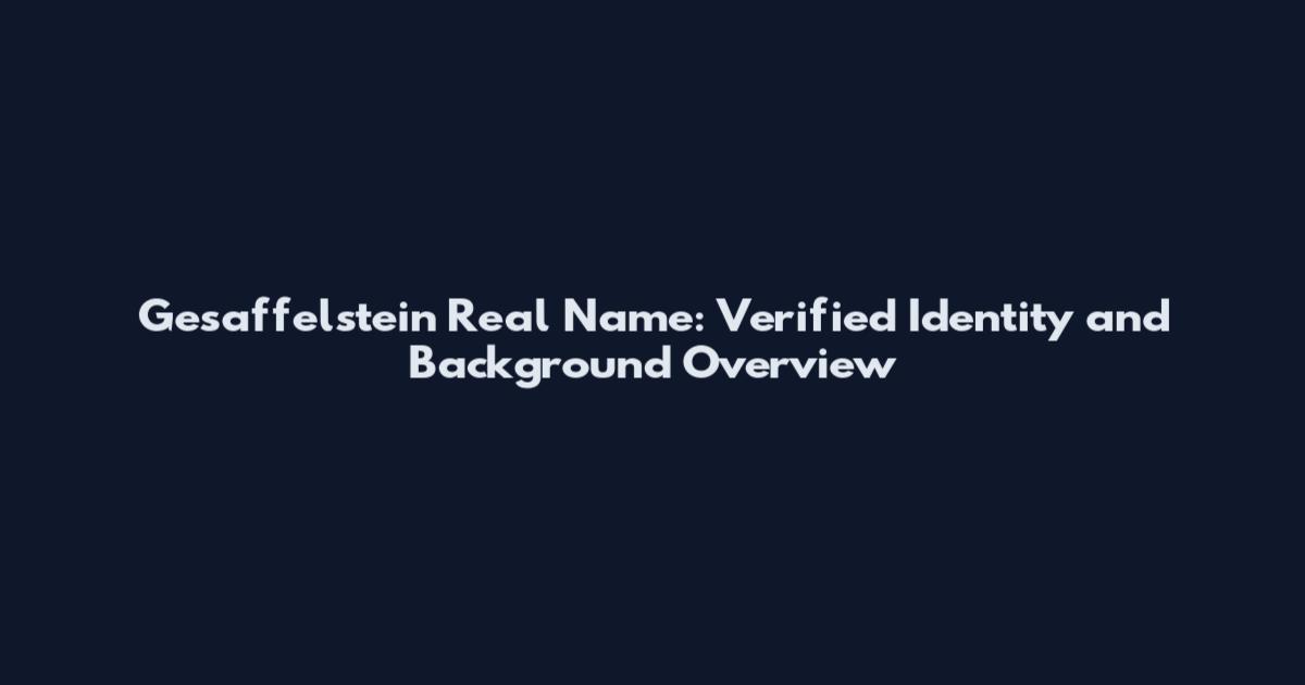 Gesaffelstein Real Name: Verified Identity and Background Overview