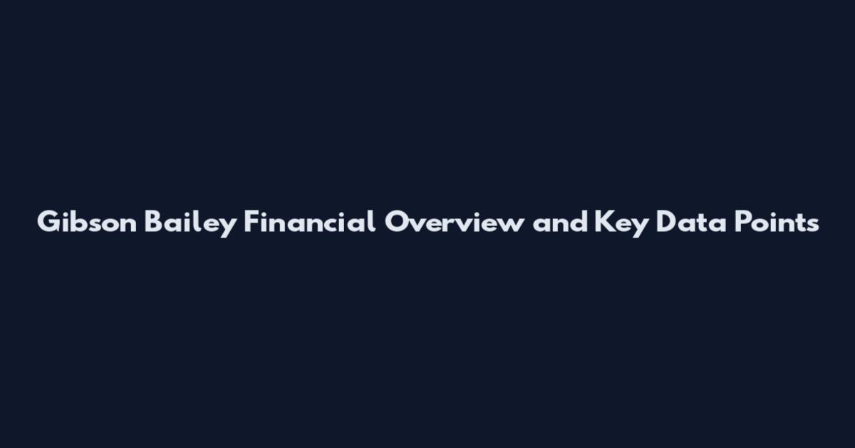 Gibson Bailey Financial Overview and Key Data Points