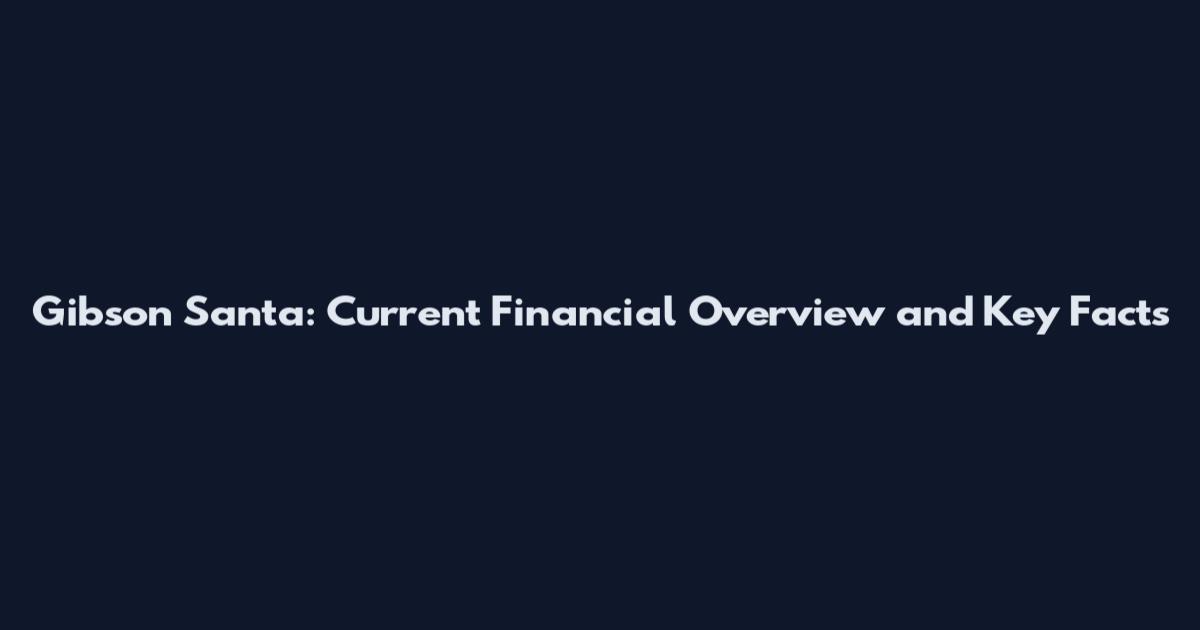 Gibson Santa: Current Financial Overview and Key Facts