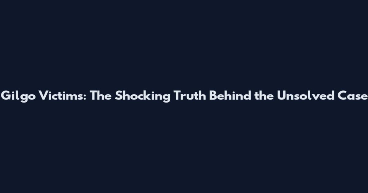 Gilgo Victims: The Shocking Truth Behind the Unsolved Case