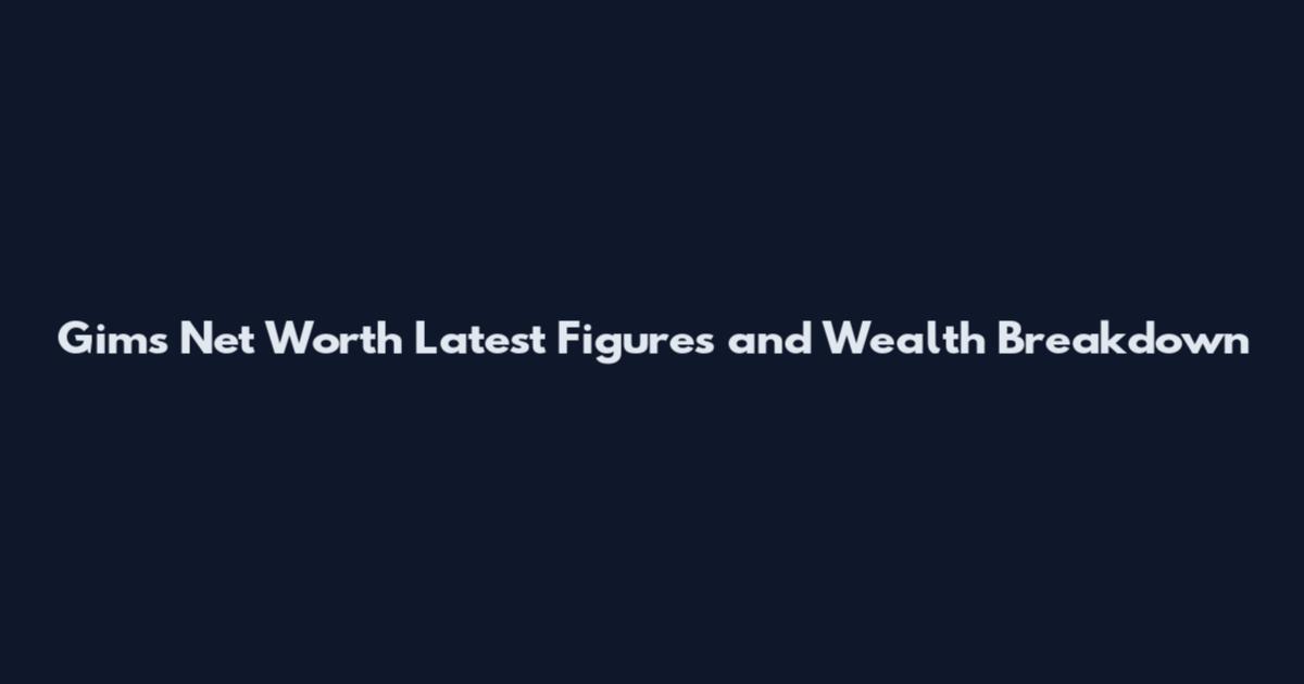 Gims Net Worth Latest Figures and Wealth Breakdown