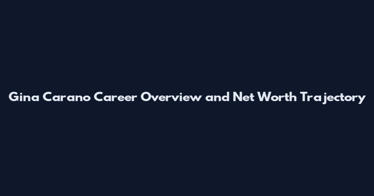 Gina Carano Career Overview and Net Worth Trajectory