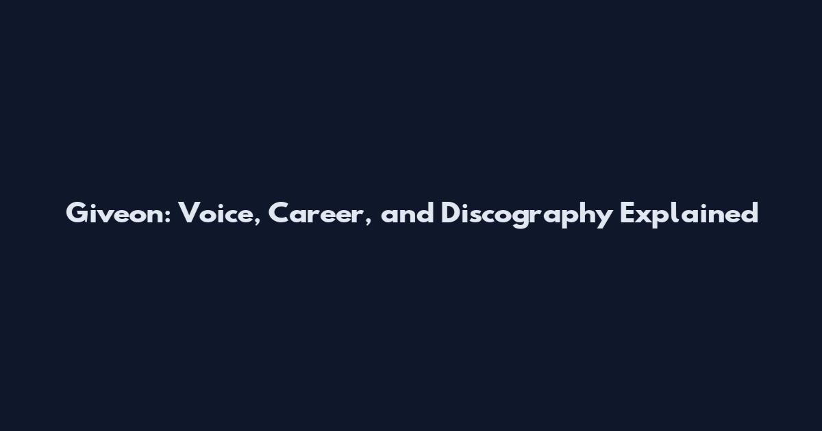 Giveon: Voice, Career, and Discography Explained