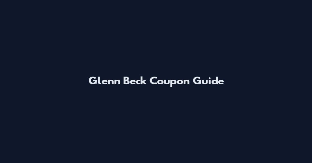 Glenn Beck Coupon Guide