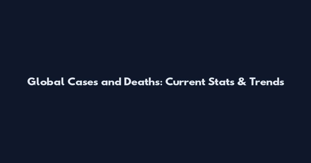 Global Cases and Deaths: Current Stats & Trends