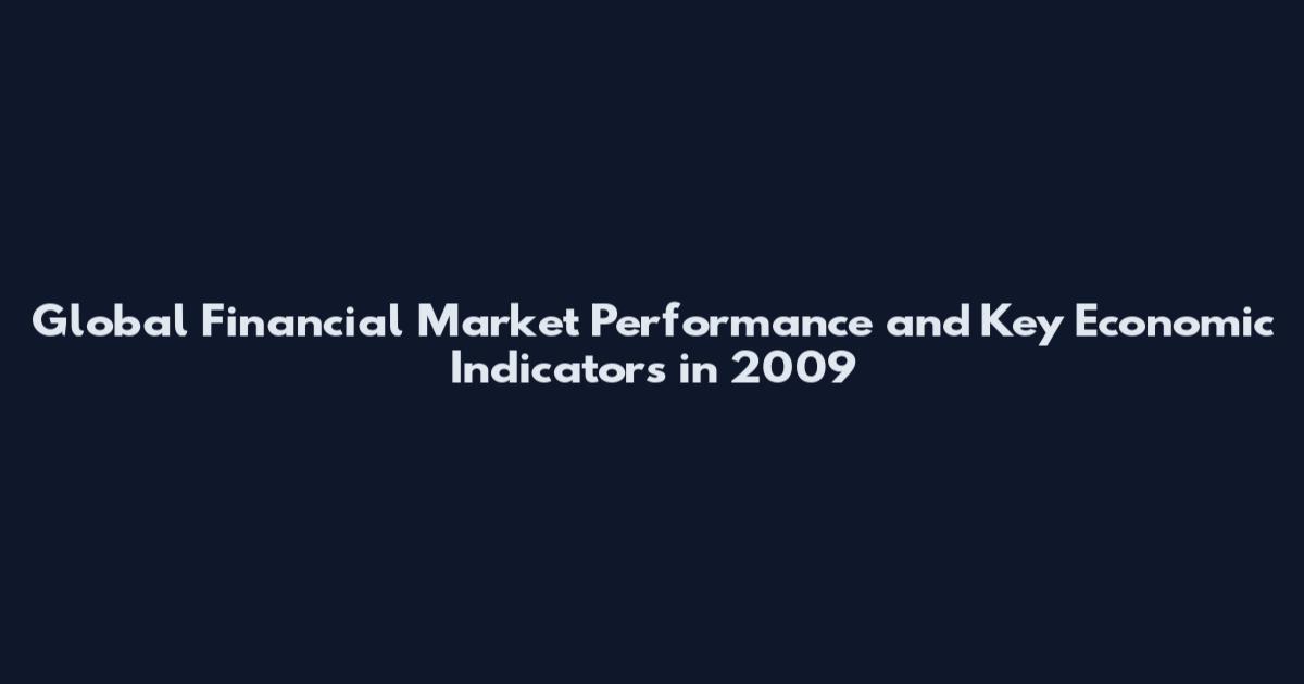 Global Financial Market Performance and Key Economic Indicators in 2009