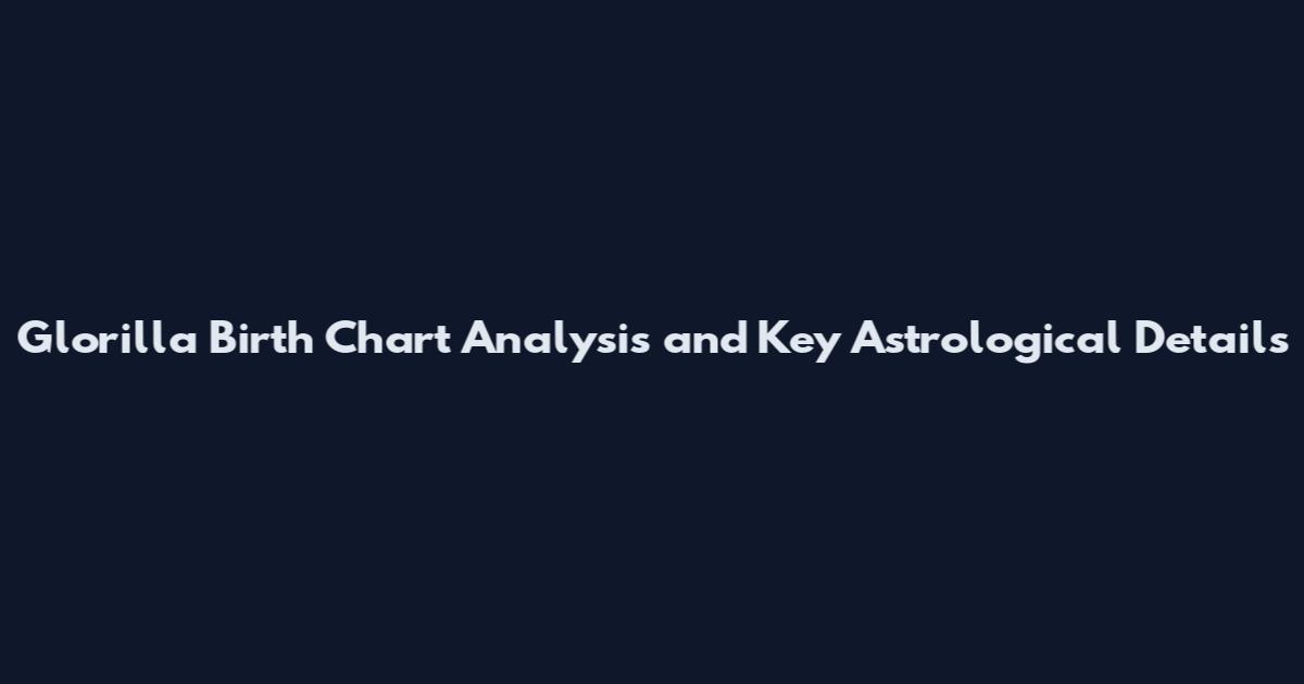 Glorilla Birth Chart Analysis and Key Astrological Details