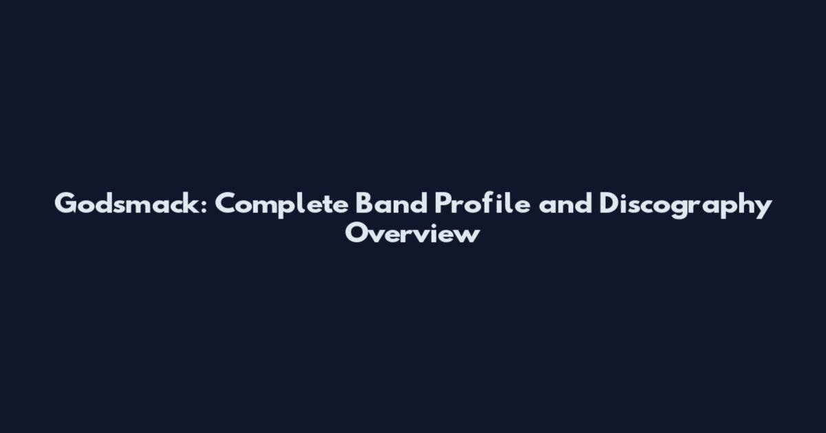 Godsmack: Complete Band Profile and Discography Overview