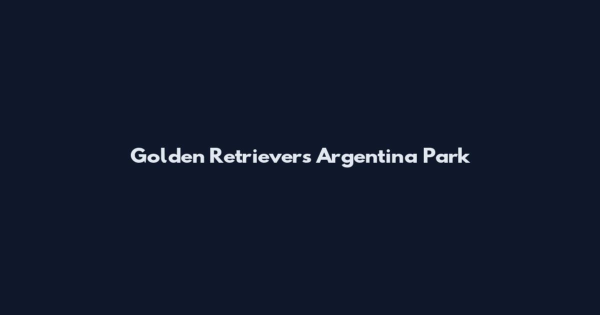 Golden Retrievers Argentina Park