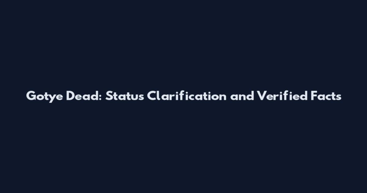 Gotye Dead: Status Clarification and Verified Facts