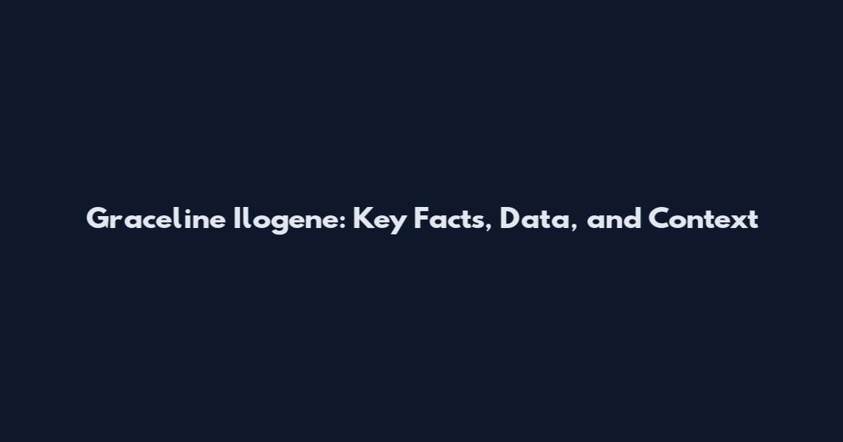 Graceline Ilogene: Key Facts, Data, and Context