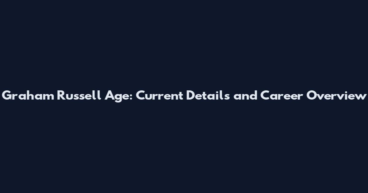 Graham Russell Age: Current Details and Career Overview