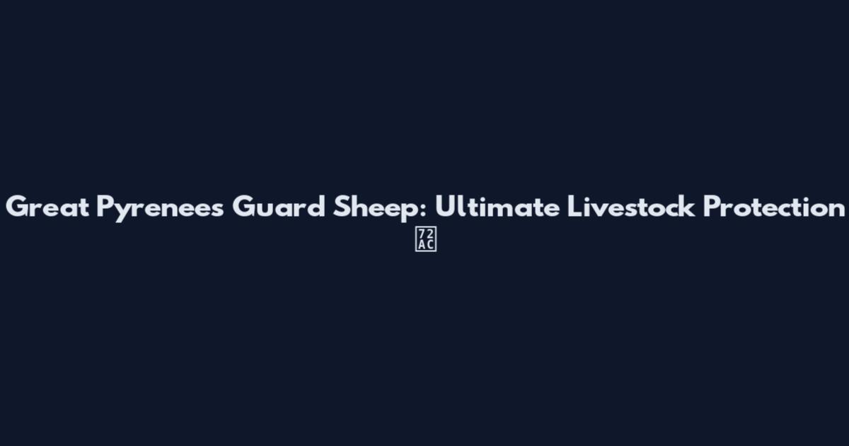 Great Pyrenees Guard Sheep: Ultimate Livestock Protection犬