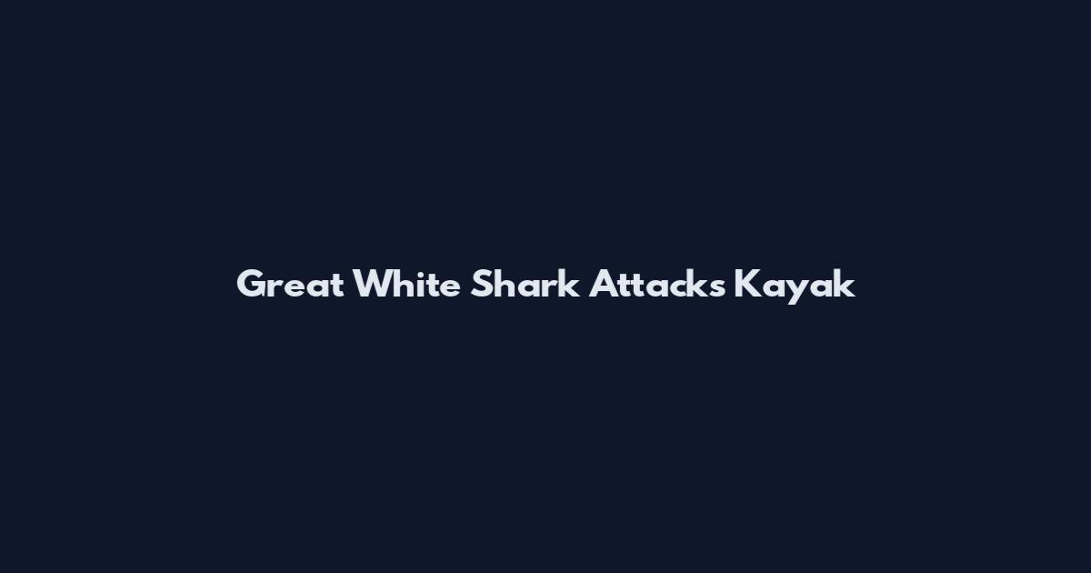 Great White Shark Attacks Kayak