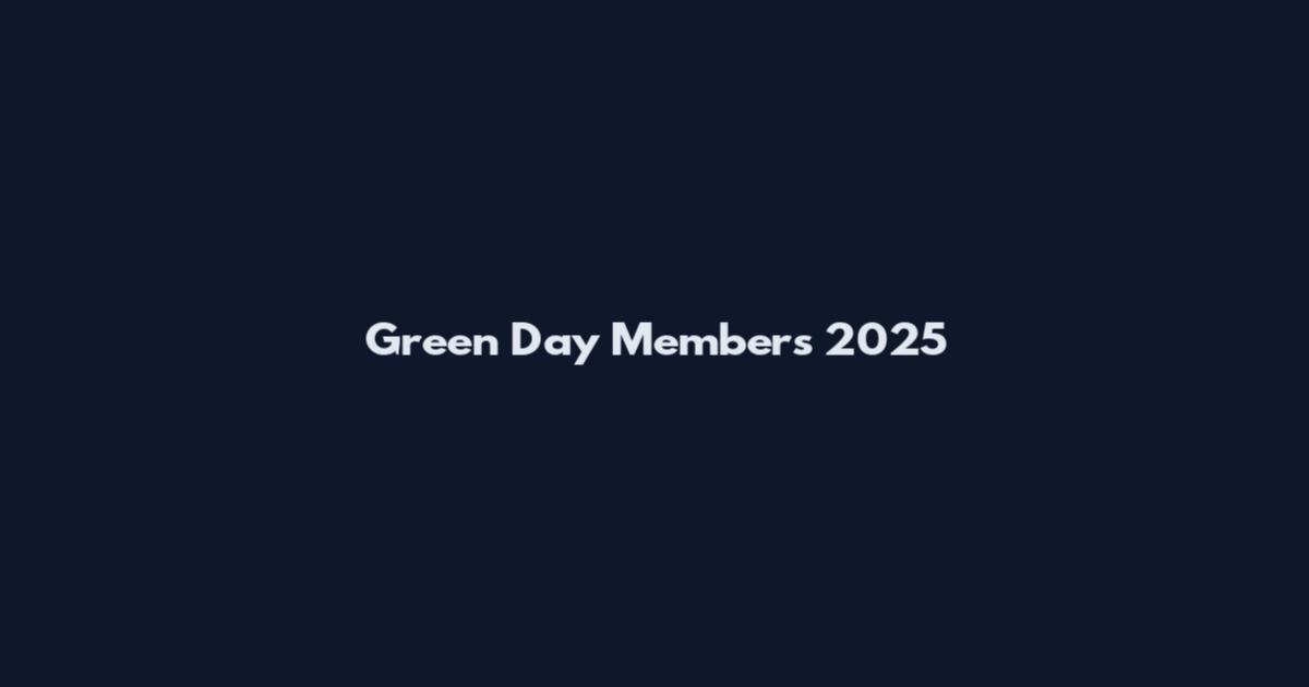 Green Day Members 2025