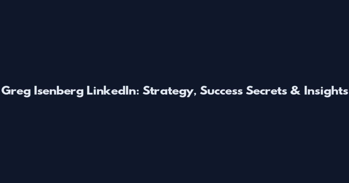 Greg Isenberg LinkedIn: Strategy, Success Secrets & Insights