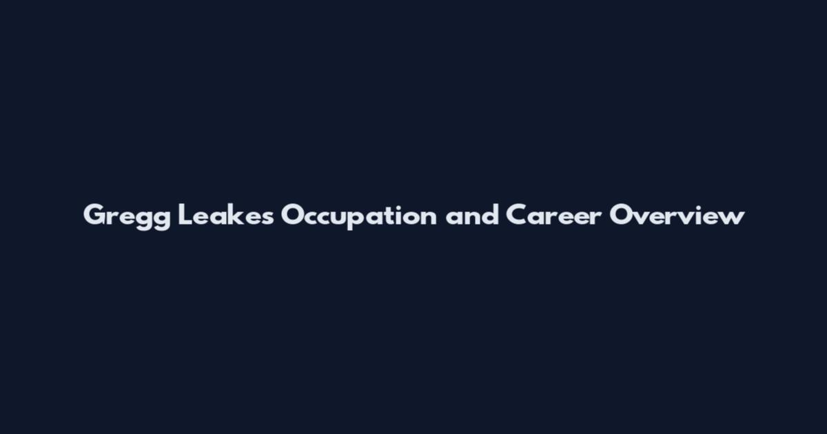 Gregg Leakes Occupation and Career Overview