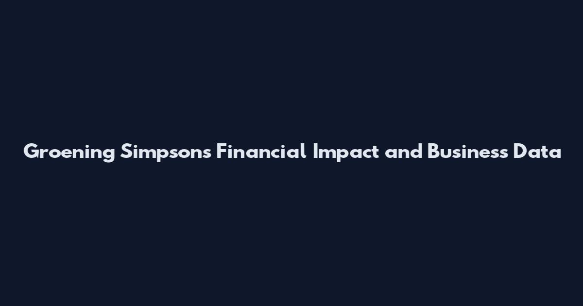 Groening Simpsons Financial Impact and Business Data