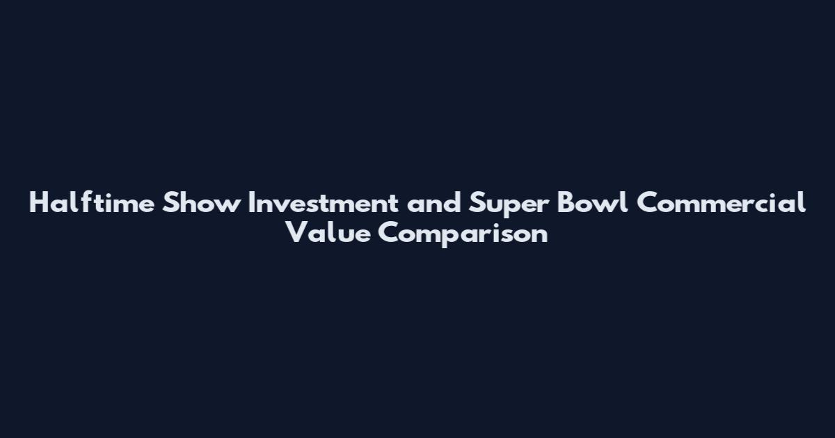 Halftime Show Investment and Super Bowl Commercial Value Comparison