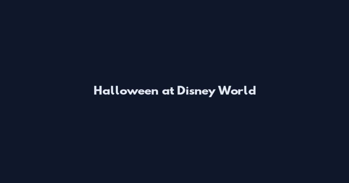 Halloween at Disney World