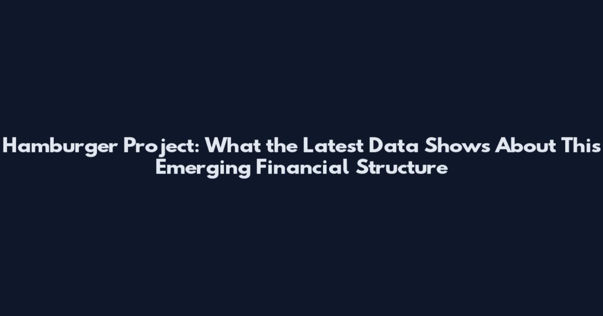 Hamburger Project: What the Latest Data Shows About This Emerging Financial Structure