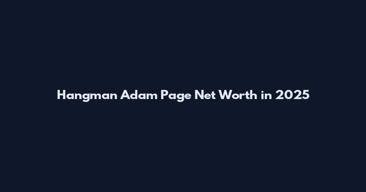 Hangman Adam Page Net Worth in 2025
