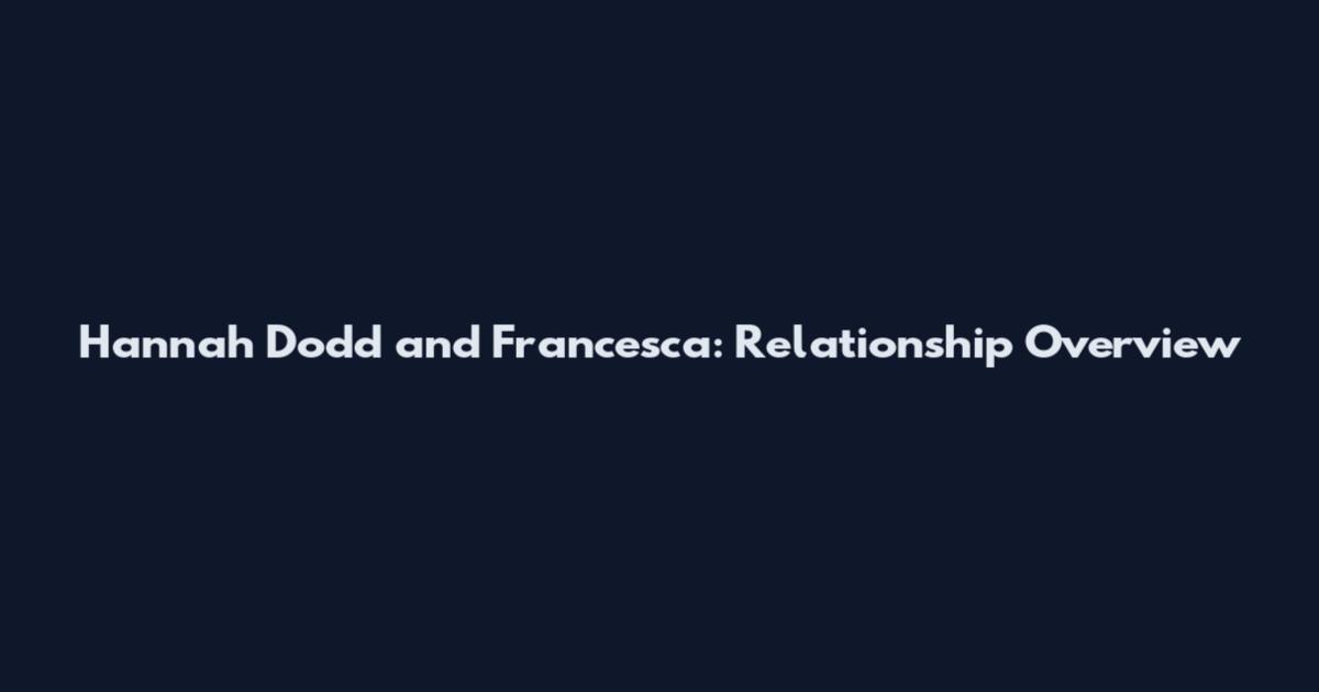 Hannah Dodd and Francesca: Relationship Overview