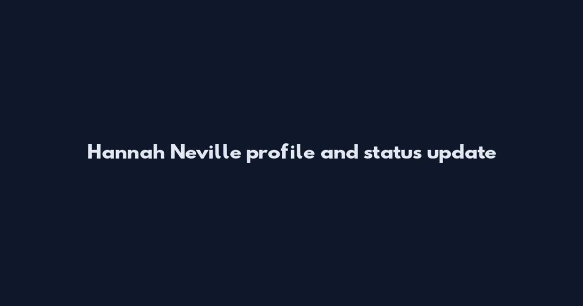 Hannah Neville profile and status update