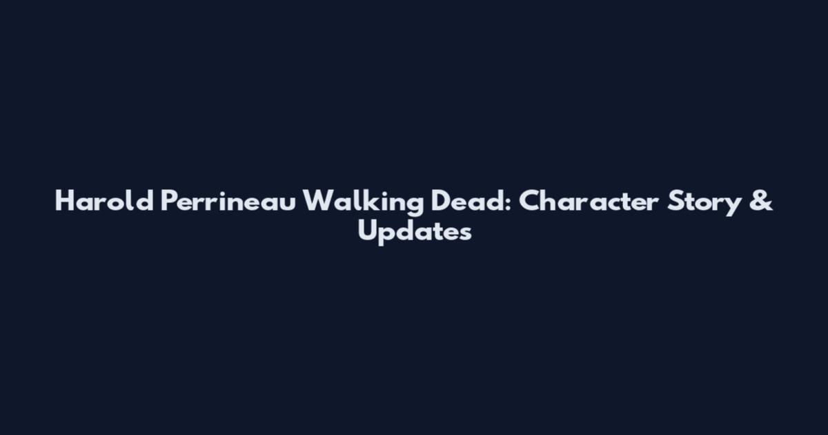 Harold Perrineau Walking Dead: Character Story & Updates