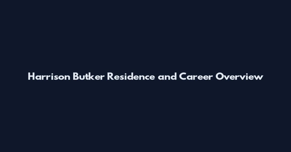 Harrison Butker Residence and Career Overview