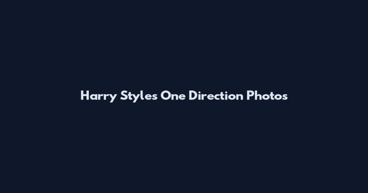Harry Styles One Direction Photos