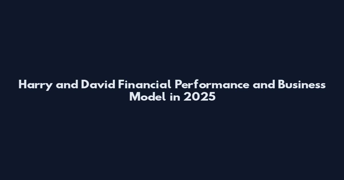 Harry and David Financial Performance and Business Model in 2025
