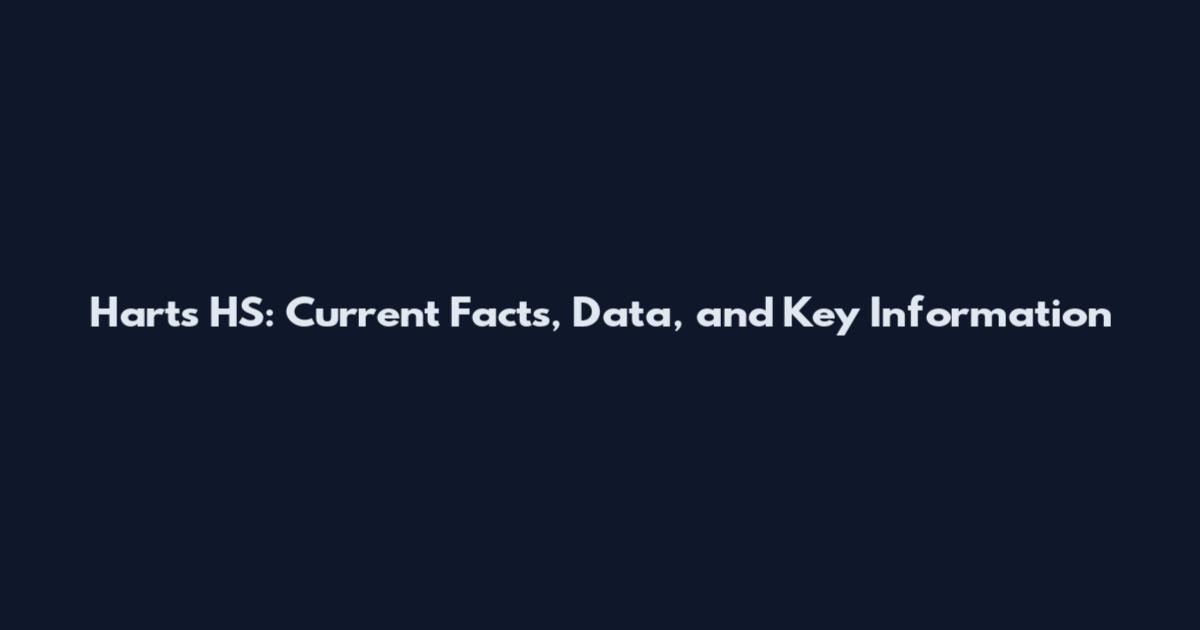 Harts HS: Current Facts, Data, and Key Information