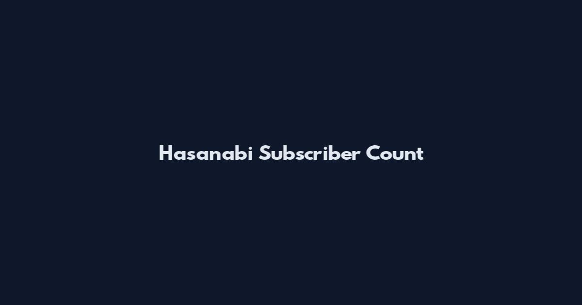 Hasanabi Subscriber Count